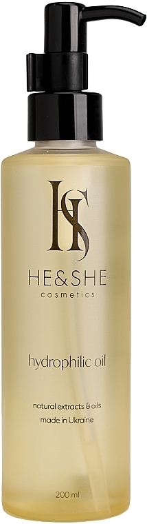 Гідрофільна олія для вмивання та зняття макіяжу - He&She Cosmetics Hydrophilic Oil — фото N1