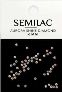 Стразы для ногтей, 6 mm - Semilac Aurora Shine Diamond — фото 50шт