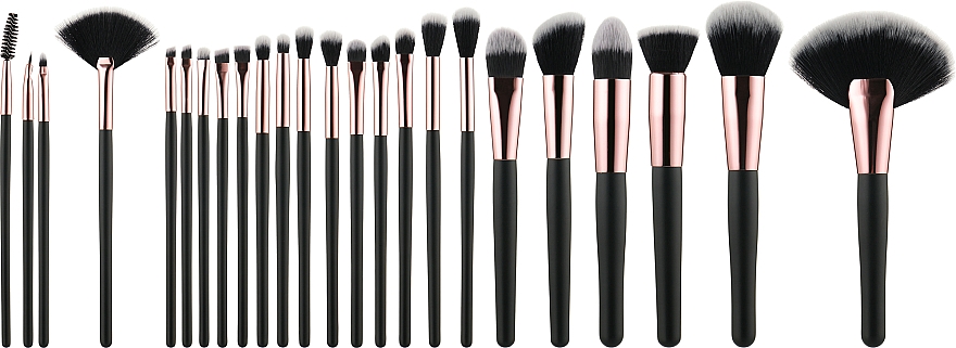Набор профессиональных кистей для макияжа, черный, 24 шт - Tools For Beauty — фото N1