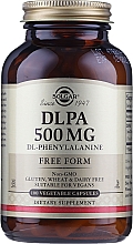 Диетическая добавка 500mg "Комплекс аминокислот" - Solgar DLPA DL-Phenylalanine — фото N1