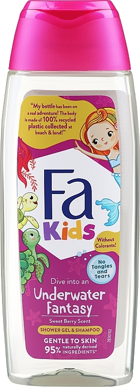 Гель-шампунь для дівчаток "Підводна фантазія" - Fa Kids Underwater Fantasy Shower Gel & Shampoo — фото N1