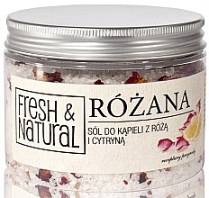 Духи, Парфюмерия, косметика Соль для ванной с розой и лимоном - Fresh&Natural