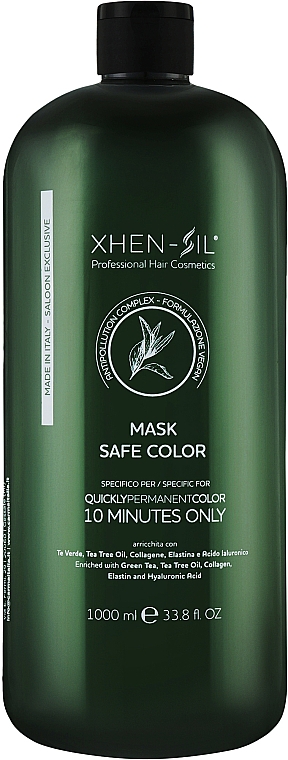 Маска для сохранения цвета после окрашивания краской XHEN-SIL "10 минут" на основе йерба мате и экстракта имбиря - Silium Xhen-Sil Mask Safe Color