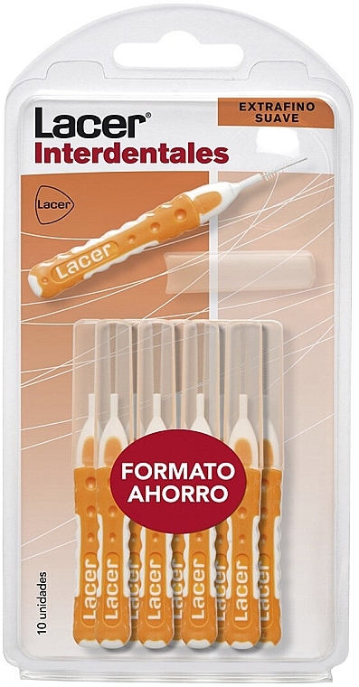 Межзубная щетка, оранжевая - Lacer Interdental Extra Fine Soft Straight Brush — фото N1