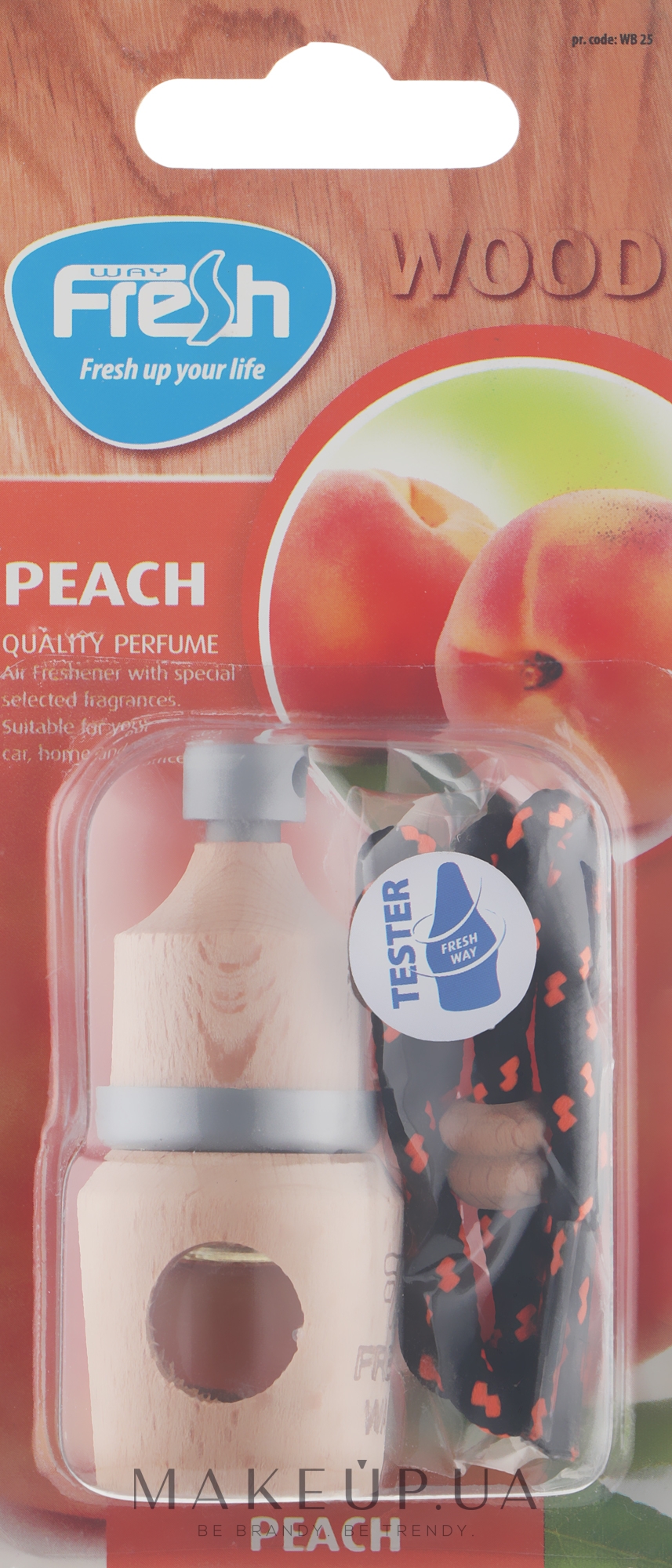 Ароматизатор подвесной "Peach" - Fresh Way Wood — фото 5ml