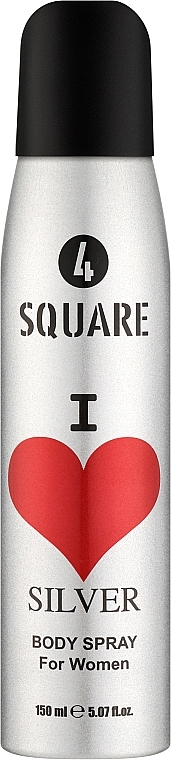 4 Square Silver - Парфумований дезодорант-спрей — фото N1