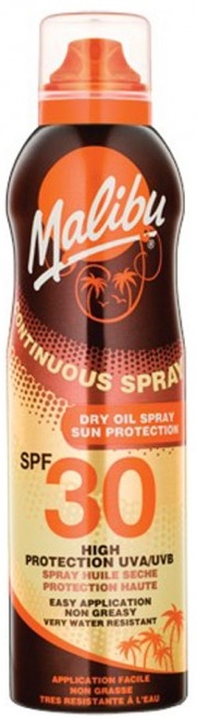 Солнцезащитное сухое масло для тела - Malibu Continuous Dry Oil Spray SPF 30 — фото N1