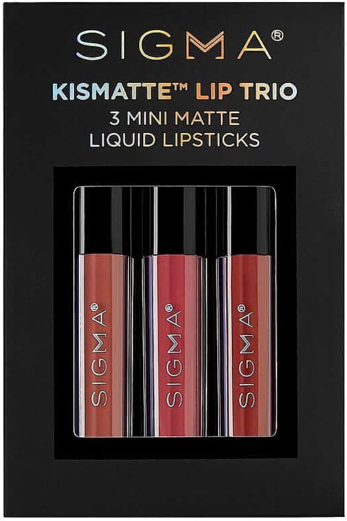 Набір губних помад - Sigma Beauty Kismatte Lip Trio (lipstick/3*1.4g) — фото N1