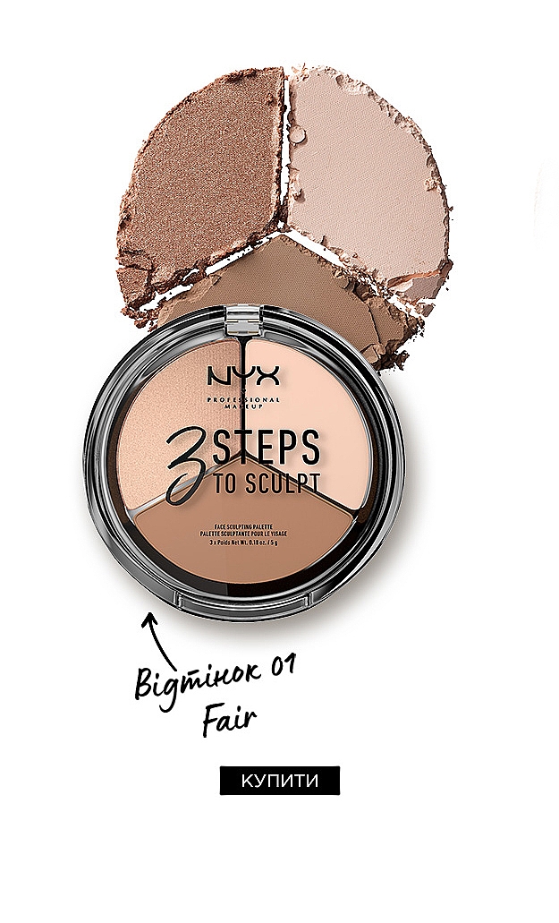 NYX Professional Makeup 3 Steps To Sculpting Palette