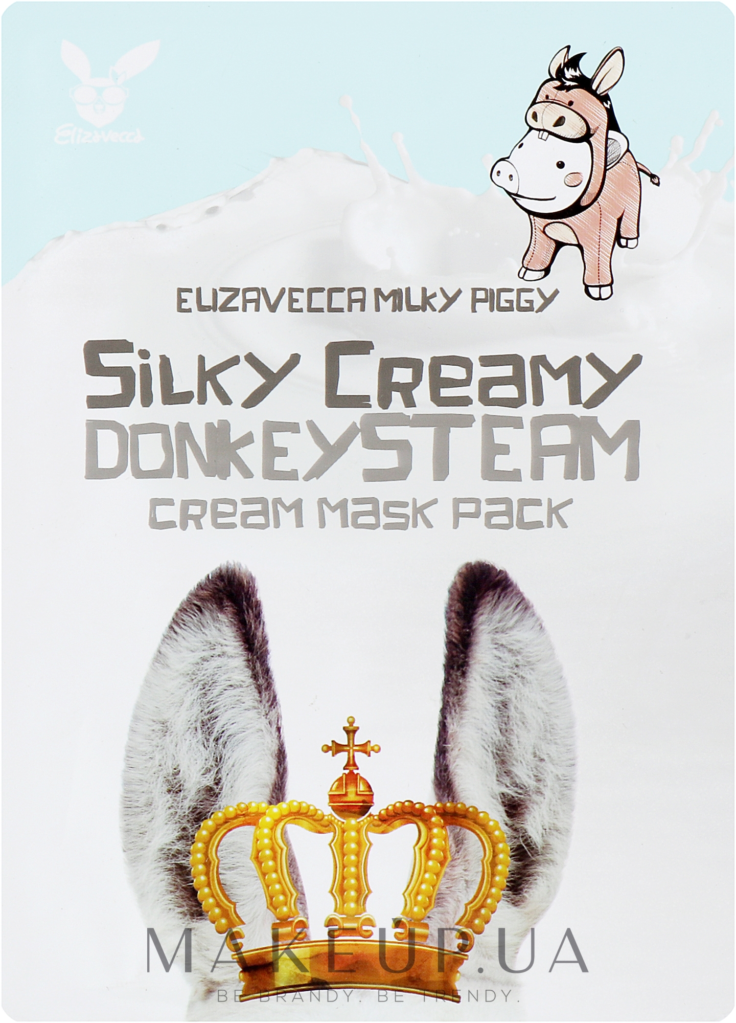 Маска тканинна з паровим кремом - Elizavecca Silky Creamy donkey Steam Cream Mask — фото 25ml