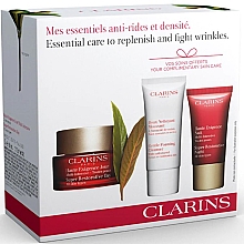 Парфумерія, косметика Набір кремів для шкіри обличчя й шиї - Clarins Super Restorative (day/cream/50ml + night/cream/15ml + cleanser/30ml)