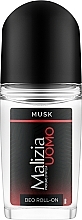 Дезодорант кульковий для чоловіків "Мускус" - Malizia Uomo Musk Deo Roll-On — фото N1