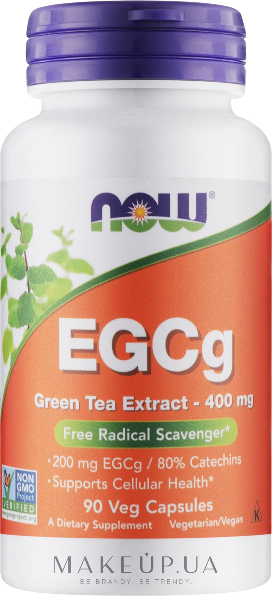Экстракт зеленого чая, EGCg 400 мг - Now Foods EGCg Green Tea Extract — фото 90шт