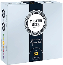 Презервативи латексні, розмір 53, 36 шт. - Mister Size Extra Fine Condoms — фото N1