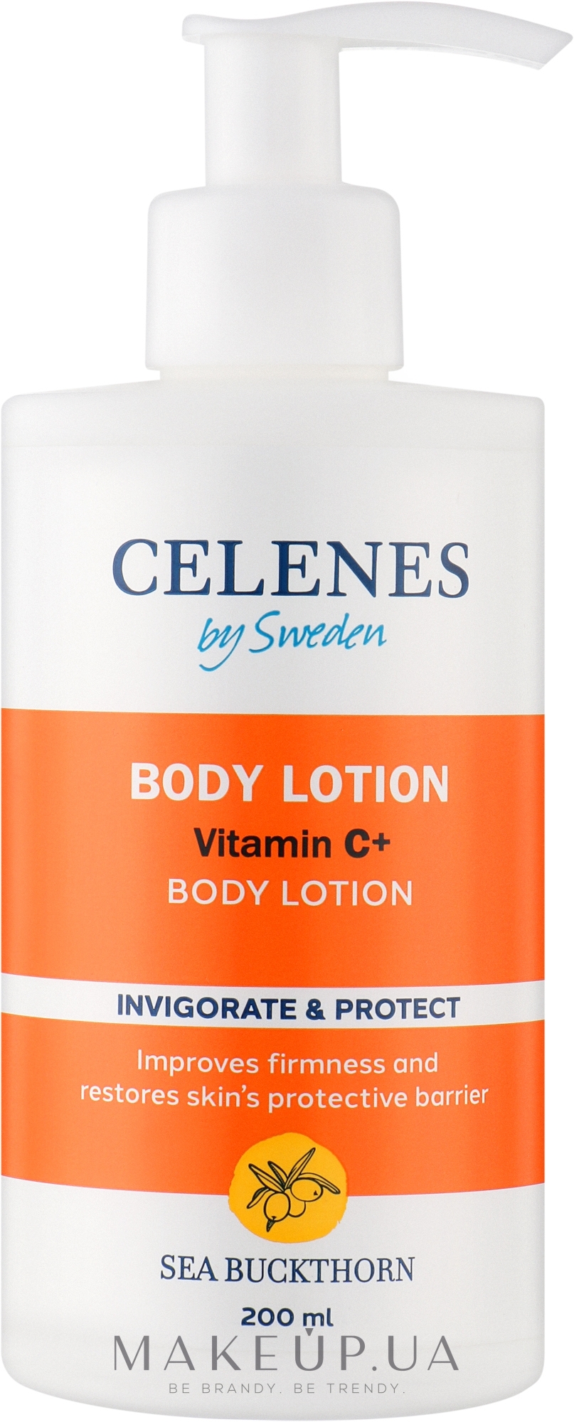 Лосьйон для тіла з обліпихою для всіх типів шкіри - Celenes Sea Buckthorn Body Lotion All Skin Types — фото 200ml