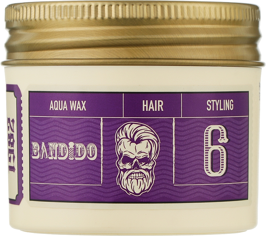 Віск для укладання волосся на водній основі середньої фіксації - Bandido Aqua Wax 6 Medium Violetta — фото N1