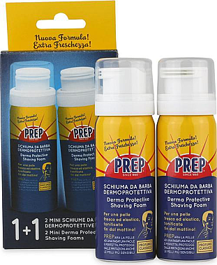 Набір захисної піни для гоління - Prep Derma Protective Shaving Foam Set (sh/foam/2х50ml) — фото N1