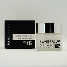 Сонцезахисний крем SPF 15 для обличчя - Vanessium Sun Cream Glow Effect Lift Skin SPF15 — фото N2