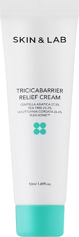 Заспокійливий крем для обличчя з центелою - Skin&Lab Tricicabarrier Relief Cream — фото N1