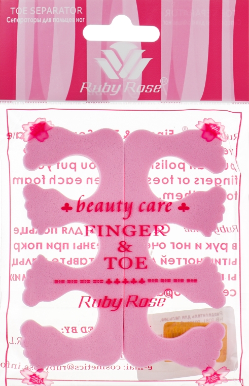 Разделитель для пальцев, НВ-9081, розовый - Ruby Rose — фото N1
