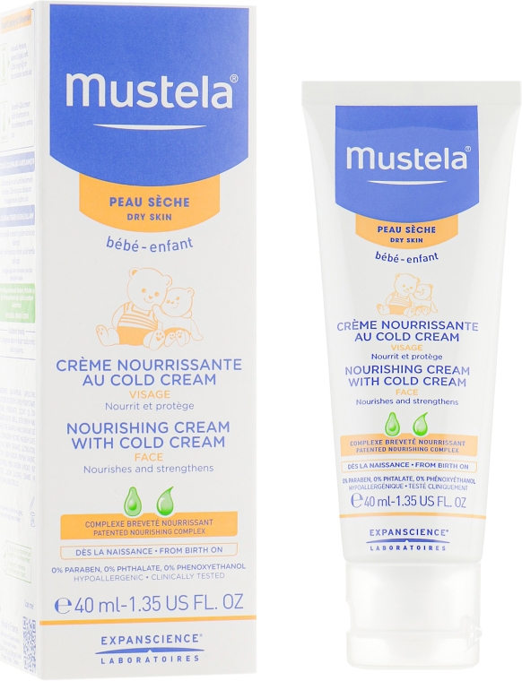 Кольд-крем для лица - Mustela Bebe Nourishing Cream with Cold Cream — фото N4