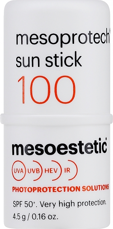 Солнцезащитный стик для чувствительных зон - Mesoestetic Mesoprotech Sun Protective Repairing Stick SPF100+ — фото N1