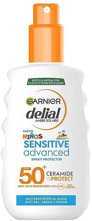 Сонцезахисний спрей для дітей - Garnier Delial Kids Sensitive Advanced Spray SPF50+ Ceramide Protect — фото N1