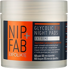 Парфумерія, косметика Нічні відлущувальні диски для обличчя - NIP + FAB Glycolic Fix Extreme Night Pads