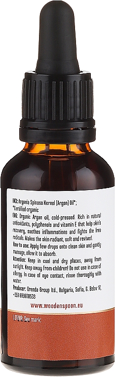 Олія арганії - Wooden Spoon 100% Pure Argan Oil — фото N2