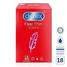 Презервативи, 18 шт    - Durex Feel Thin Classic — фото N2
