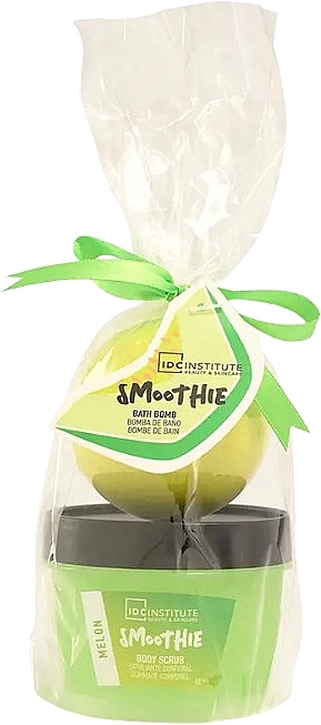 Набор - IDC Institute Smoothie Mini Bath Melon Set (scrub/95ml + frizz/bomb/95g) — фото N1