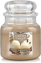 Духи, Парфюмерия, косметика Ароматическая свеча в банке - Country Candle Coconut & Marshmallow