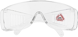 Захисні окуляри, пластикові, тип мото, прозорі лінзи та дужки - Dochem — фото N1