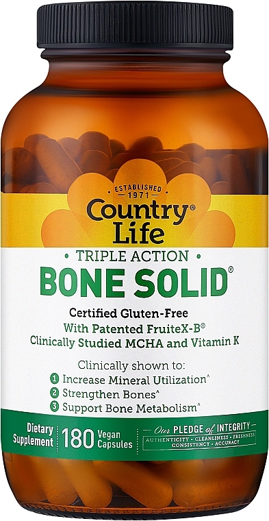 Витамины для укрепления костей - Country Life Bone Solid — фото N1