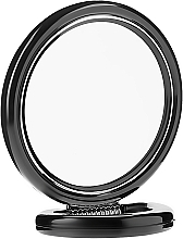 Парфумерія, косметика Двостороннє дзеркало кругле на підставці, 12 см, 9504, чорне - Donegal Mirror