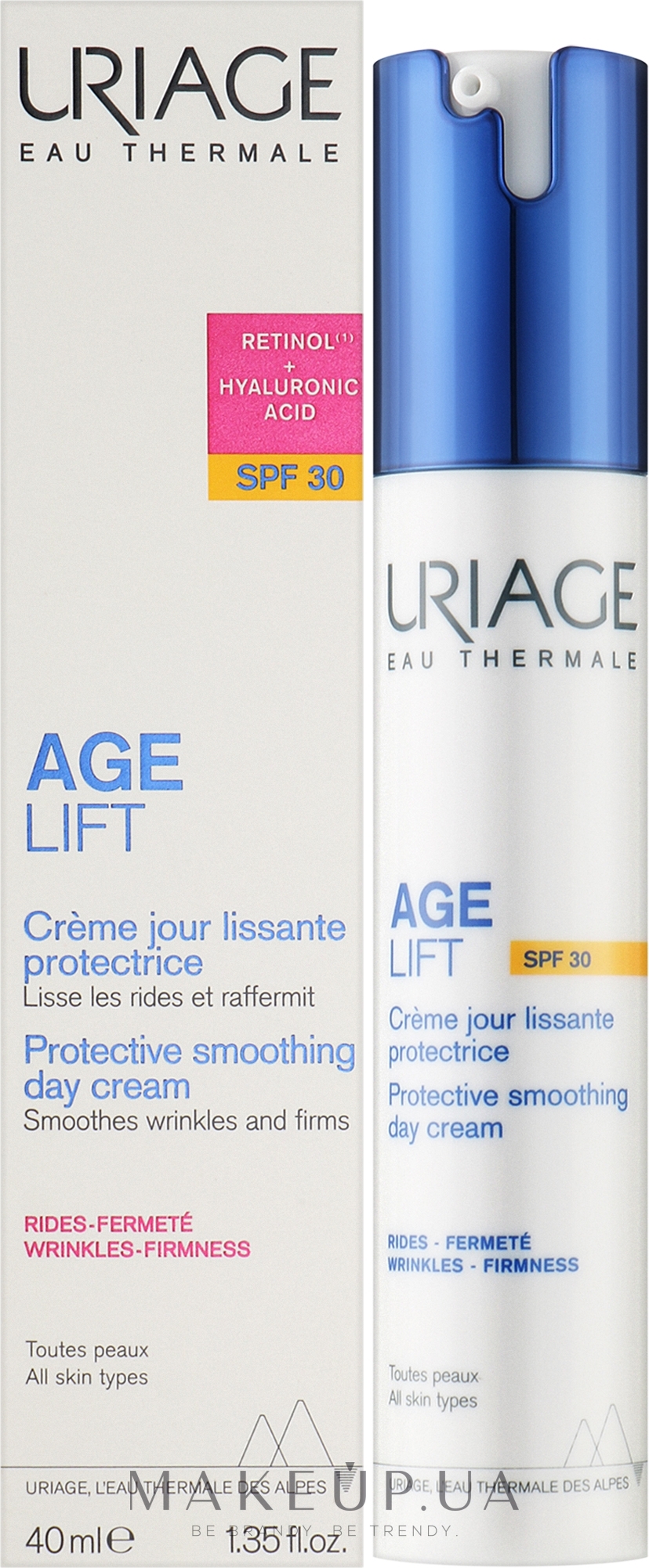 Захисний розгладжувальний денний крем - Uriage Age Lift Protective Smoothing Day Cream SPF30 — фото 40ml