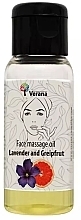 Парфумерія, косметика Масажна олія для обличчя "Лаванда і грейпфрут" - Verana Face Massage Oil Lavender & Grapefruit