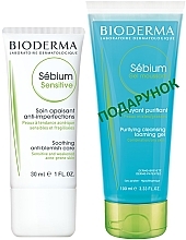 Парфумерія, косметика Набір - Bioderma Sebium Sensitive (f/cr/30ml + f/gel/100ml)