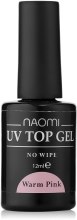 Парфумерія, косметика Закріплювач гель-лаку - Naomi UV Top Gel No Wipe Warm Pink