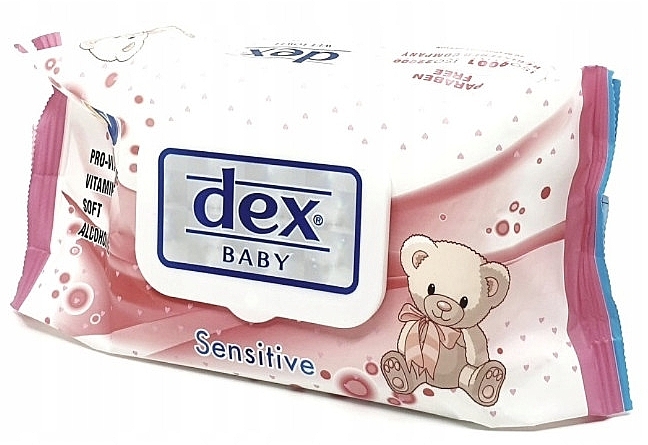 Детские влажные салфетки для чувствительной кожи, 72 шт. - Dex Baby Sensitive Wet Wipes — фото N1