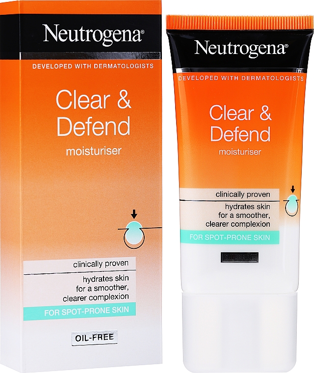 Безмасляный увлажняющий крем для лица - Neutrogena Visibly Clear Spot Proofing Oil-Free Moisturiser Cream — фото N2