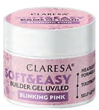 Моделюючий гель для нігтів - Claresa Soft & Easy Builder Gel UV/LED Blinking Pink — фото N1