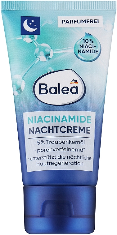 Ночной крем для лица с ниацинамидом - Balea Niacinamide Night Cream — фото N1