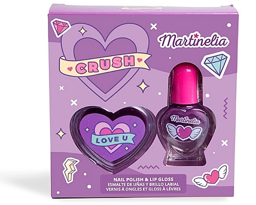 Набор - Martinelia Crush Nail Polish & Lip Gloss Duo Pack (nail polish/3ml + lip gloss/2.5g) — фото N1