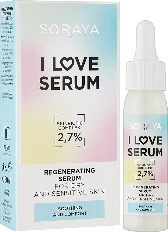 Восстанавливающая сыворотка для сухой и чувствительной кожи - Soraya I Love Serum — фото N2