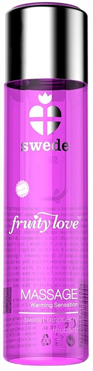 Массажный гель "Сладкий малиновый ревень" - Swede Fruity Love Massage Warming Sensation Sweet Raspberry Rhubarb — фото N1