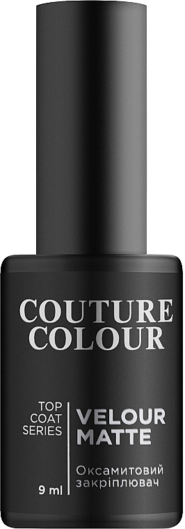 Закріплювач гель-лаку - Couture Colour Velour Matte Top Coat — фото N1