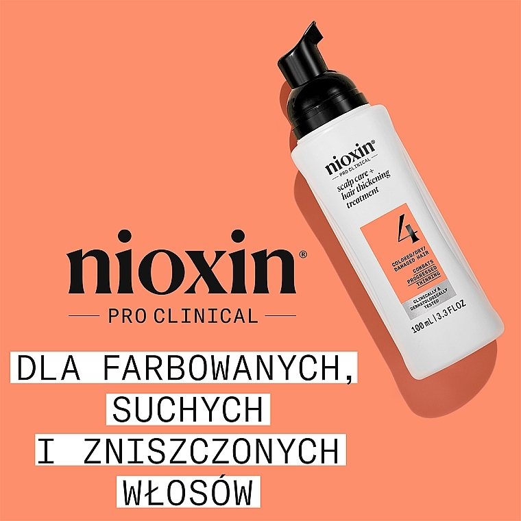 Средство для ухода за кожей головы и окрашенными волосами - Nioxin Pro Clinical System 4 Scalp + Hair Thickening Treatment — фото N2