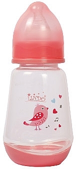 Пляшка для годування з силіконовою соскою, 150 мл, розова - Lindo Li 115