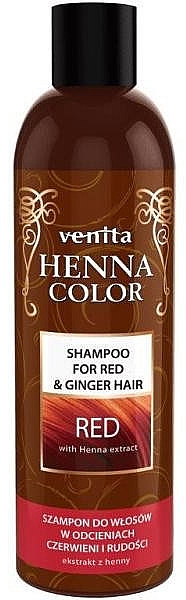 Шампунь с экстрактом хны для волос в рыжих оттенках - Venita Henna Color Red Shampoo — фото N1
